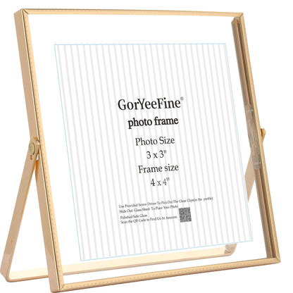 Gold 8x10'' Floating Frame Set of 2,For Photo Sizes( 5x7'',6x8'',7x9''),Beautiful Metal Beaded Edge Frames Adjustable Tabletop/Shelf Photo Frame,Classy Gift Choice for Wedding