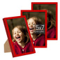 upsimples 4x6 Picture Frame Glass, Thin Border, Gold Photo Frames, 3 Pack