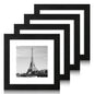 iRahmen 8x10 Picture Frame Set of 4, High Definition Real Glass Rustic Brown Frame, 8 x 10 Wood Photo Frames for Desktop Display and Wall Mounting