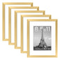 upsimples 11x14 Picture Frame, Gallery Wall Frames Set of 5, Gold