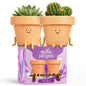 Original Earthlings Sitting Small Plant Pot, Cute Pots for Plants - 4 Inch