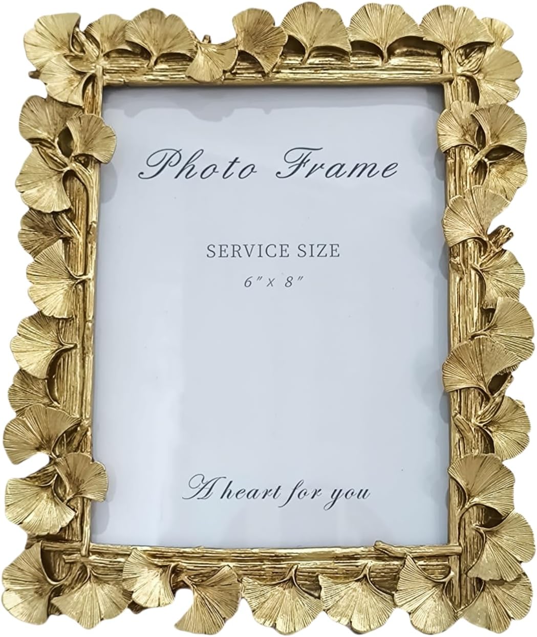 Gold Ginkgo Leaf Vintage Picture Photo Frames 4x6 IN