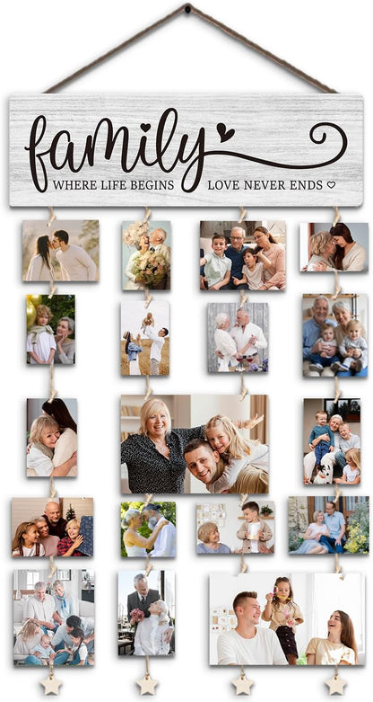 Family Picture Frames Collage Photo Hanging Display Picture Board