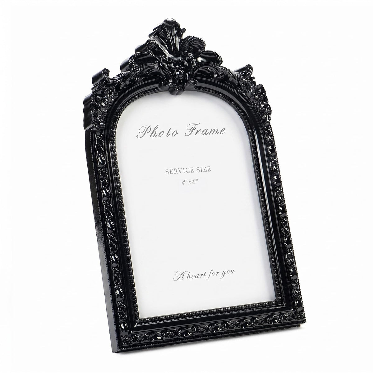 Cuspin 4x6 Vintage Picture Frame Gold Ornate Resin Arched Photo Frame