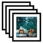 Hongkee 8x10 Picture Frame Set of 4, Real Glass and Wood Frame, 5x7 Mat