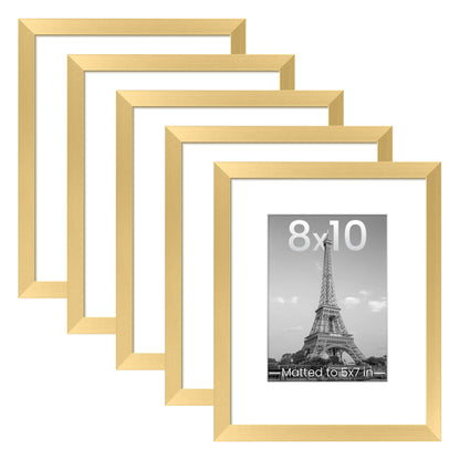 upsimples 11x14 Picture Frame, Gallery Wall Frames Set of 5, Gold