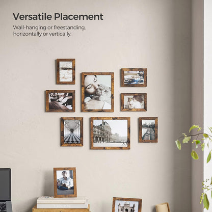 SONGMICS Collage Picture Frames, Set of 10, Glass