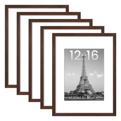 upsimples 11x14 Picture Frame, Gallery Wall Frames Set of 5, Gold