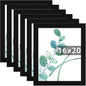 SESEAT 8x10 Picture Frame Brown Set of 6, Display Pictures 5x7 With mat or 8x10 Without Mat