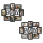 Jerry & Maggie Family Photo Frame 22x17, PVC Picture Frames Collage Wall Decor 9 Opening Wall Hanging For 6x4 Photos 8 Pack, No-Assembly 3D Design Waterproof Memorial Keepsake, Ashes