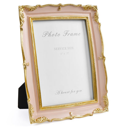 Cuspin 4x6 Vintage Picture Frame Gold Ornate Resin Arched Photo Frame