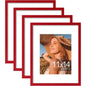 Vittanly 8x10 Picture Frames Set of 4, for Wall or Tabletop, Pale Pink