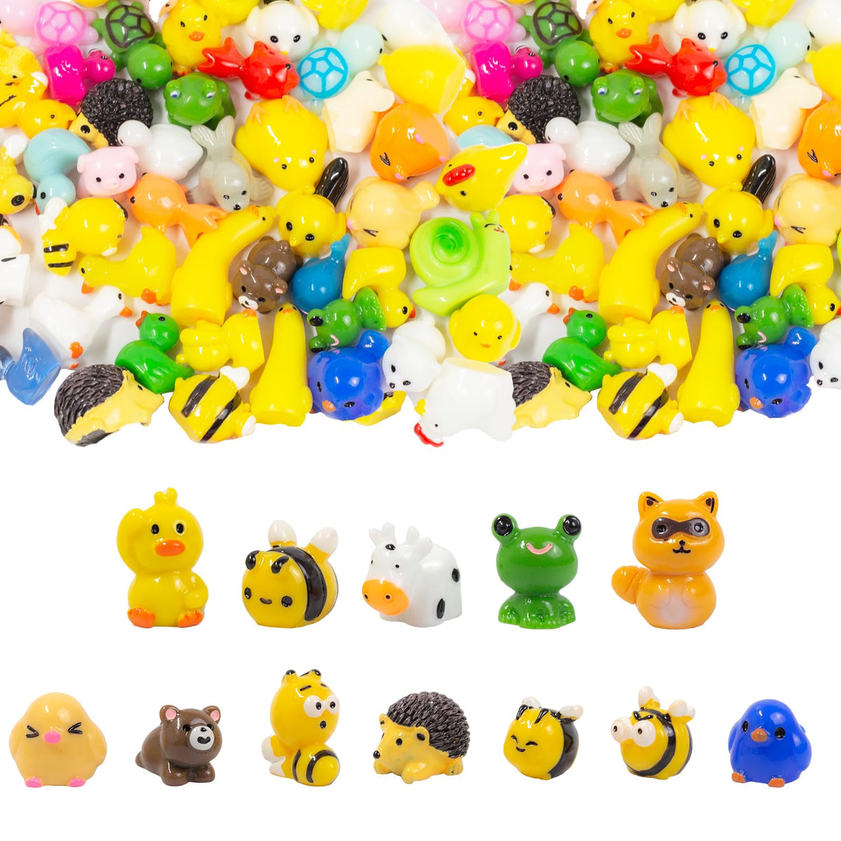 52 Pcs Mini Resin Animal Figurines for Fairy Garden Decor