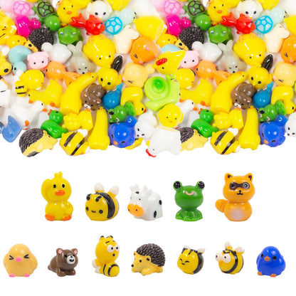 52 Pcs Mini Resin Animal Figurines for Fairy Garden Decor