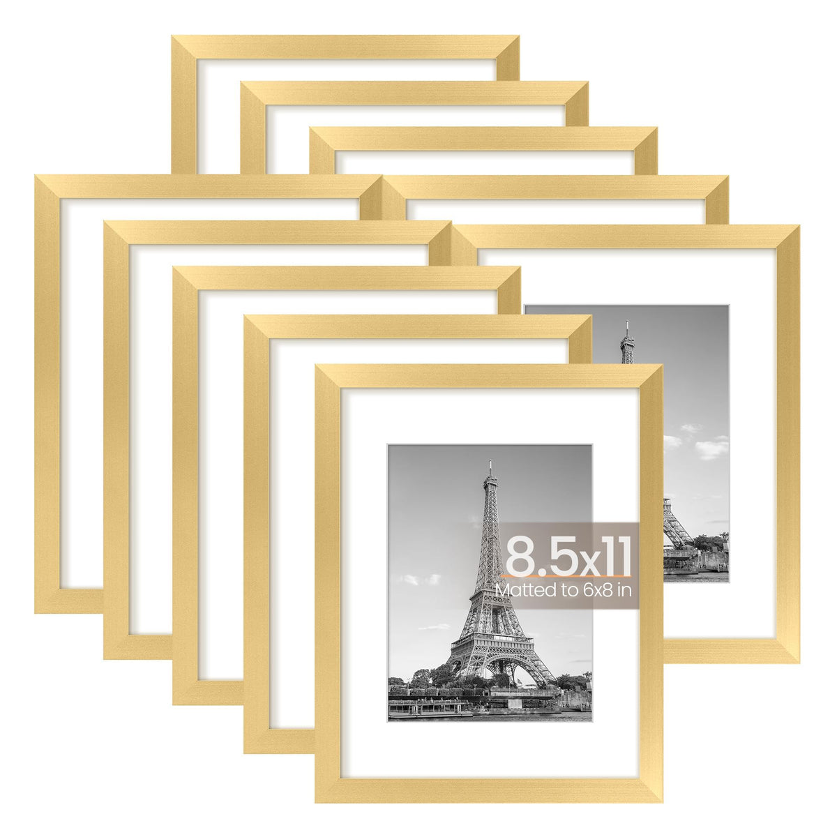 upsimples 4x6 Picture Frame, Photo Collage Wall Decor Set of 10, Black