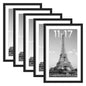 upsimples 11x14 Picture Frame, Gallery Wall Frames Set of 5, Gold