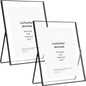 Gold 8x10'' Floating Frame Set of 2,For Photo Sizes( 5x7'',6x8'',7x9''),Beautiful Metal Beaded Edge Frames Adjustable Tabletop/Shelf Photo Frame,Classy Gift Choice for Wedding