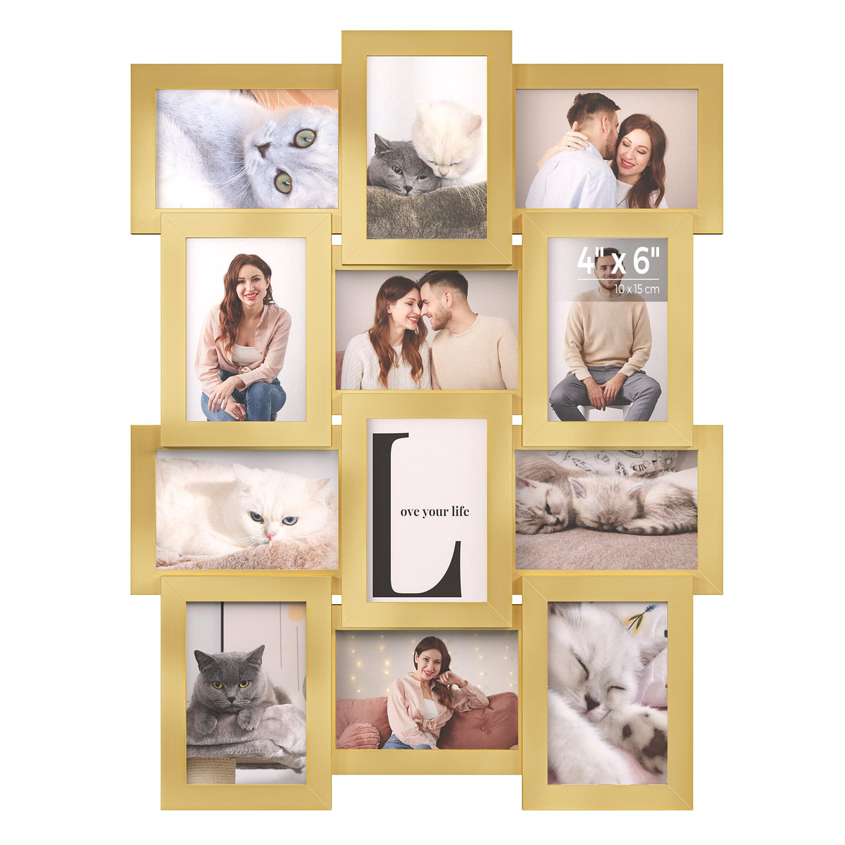 SONGMICS Collage Picture Frames, 4 x 6 for Wall Decor, Set of 12