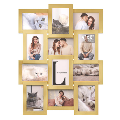 SONGMICS Collage Picture Frames, 4 x 6 for Wall Decor, Set of 12