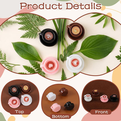 40PCS Resin Mini Coffee Cups Miniature Mug Cup 4 Styles
