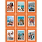 Vittanly 8x10 Picture Frames Set of 9 for Wall or Tabletop Display, Gold