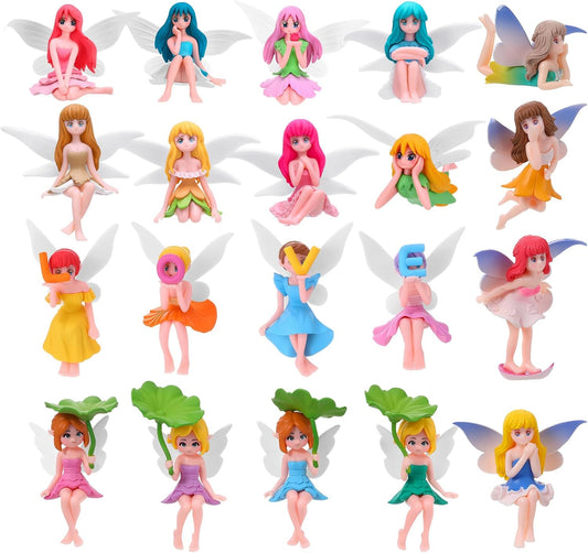20 Pcs Fairy Figurines Miniature Fairies Full Collection Garden