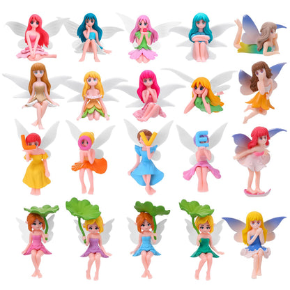 20 Pcs Fairy Figurines Miniature Fairies Full Collection Garden