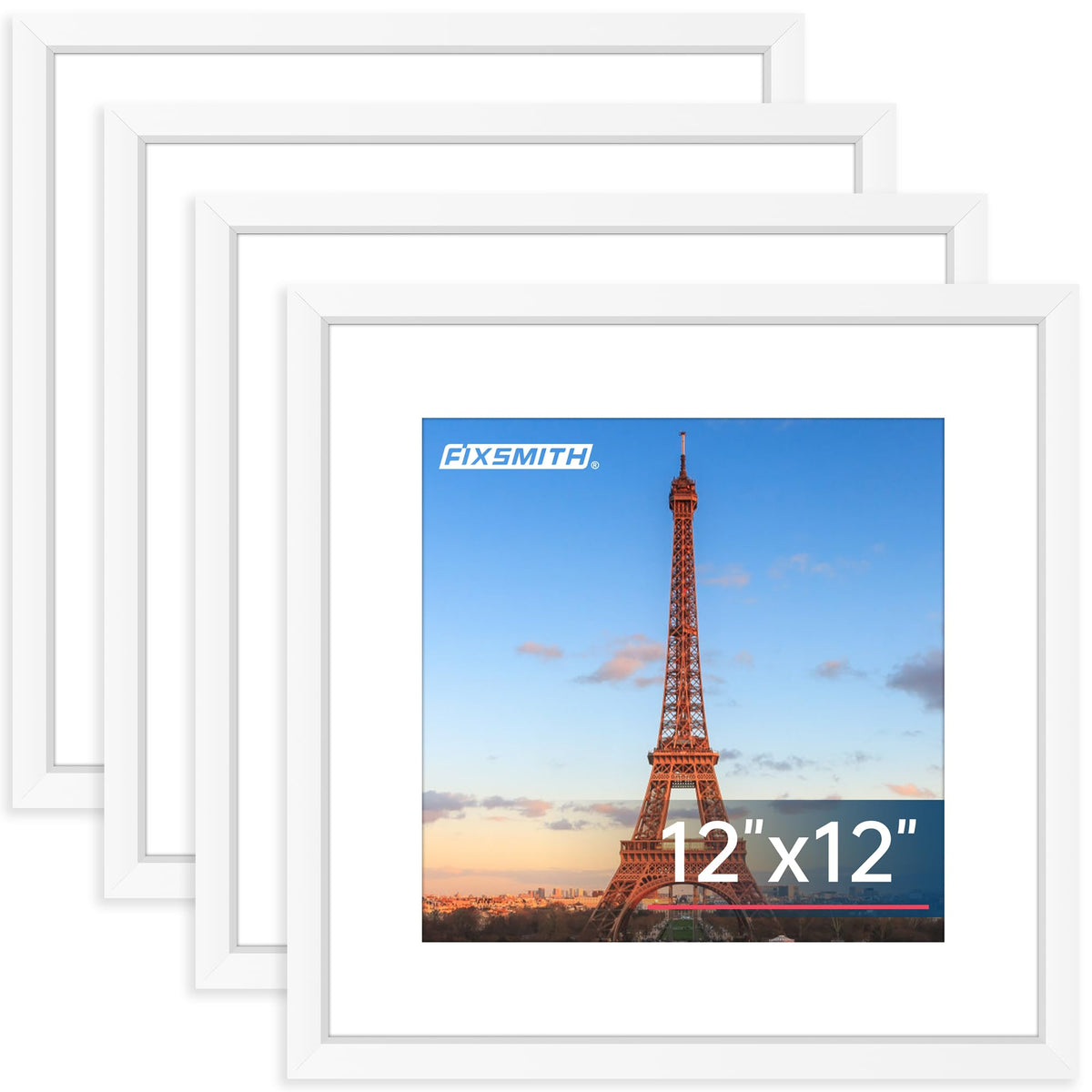 FIXSMITH 5x7 Picture Frame Bulk-4 Pack, Gold Picture Frames Collage Wall Decor, Wall & Tabletop Picture Frames, Photo Frame with HD Plexiglass, Display Pictures 4x6 with Mat or 5x7 Without Mat