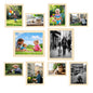 Picture Frame Set 10 pack, Farmhouse Photo Frames, Gallery Wall Frame Collage, with Two 8x10, Four 5x7, Four 4x6 Photo Frame set, in 3 Different Finishes Picture Frames For Wall or Desk,Rustic Brown