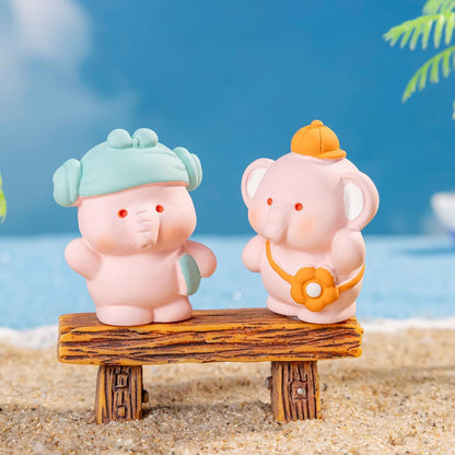 12 Pcs Mini Elephant Figurines - Fairy Garden Decor,Miniature Landscape Ornaments,DIY Craft Projects,Home Decoration Access
