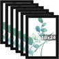 SESEAT 8x10 Picture Frame Brown Set of 6, Display Pictures 5x7 With mat or 8x10 Without Mat
