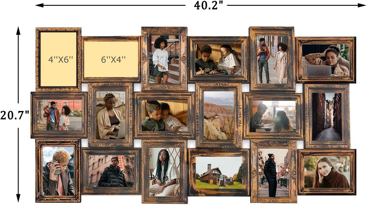 J.M.Deco Collage Picture Frames for Wall Decor-4 x 6 Photo Frames Gallery