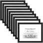 Vittanly 8x10 Picture Frames Set of 9 for Wall or Tabletop Display, Gold