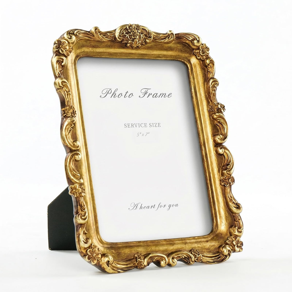 Cuspin 4x6 Vintage Picture Frame Gold Ornate Resin Arched Photo Frame