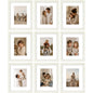Vittanly 8x10 Picture Frames Set of 9 for Wall or Tabletop Display, Gold
