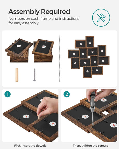 SONGMICS 12-Pack 4 x 6 Collage Picture Frames with Glass Front