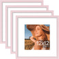 Vittanly 8x10 Picture Frames Set of 4, for Wall or Tabletop, Pale Pink