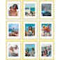 Vittanly 8x10 Picture Frames Set of 9 for Wall or Tabletop Display, Gold