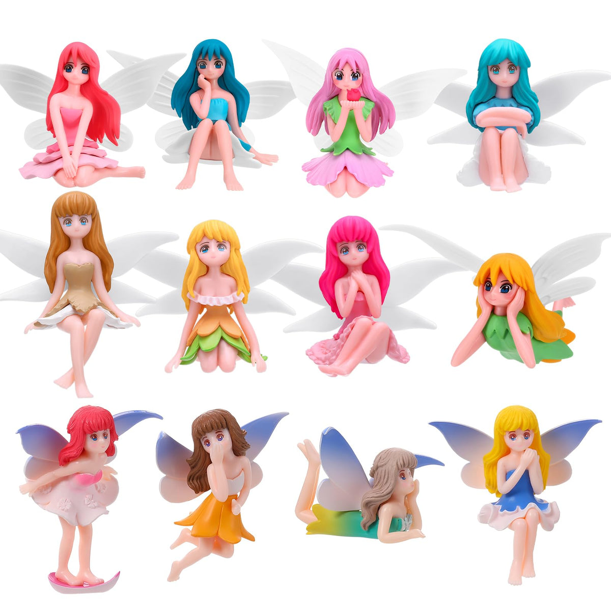 20 Pcs Fairy Figurines Miniature Fairies Full Collection Garden