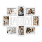 Jerry & Maggie Family Photo Frame 22x17, PVC Picture Frames Collage Wall Decor 9 Opening Wall Hanging For 6x4 Photos 8 Pack, No-Assembly 3D Design Waterproof Memorial Keepsake, Ashes