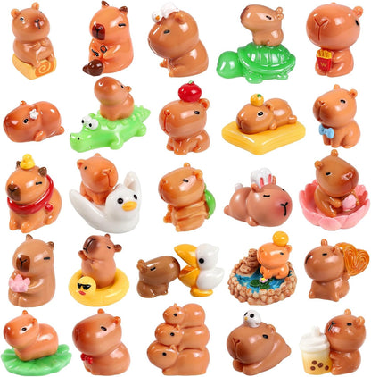 ywevyezc 42 Pcs Mini Resin Animals 42 Styles Resin Animals Figurines Bulk for Micro Garden Hide Accessories Crafts Decor