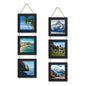 4x6 Collage Picture Frames Set of 2, Rustic Wooden Real Glass Vertical Hanging 3 Opening 4 by 6 Photo Frame, Rustic Brown