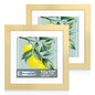 Hongkee 5x7 Picture Frame Set of 2, Real Glass and Wood Frame for Mat 4x6