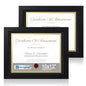 Hongkee 5x7 Picture Frame Set of 2, Real Glass and Wood Frame for Mat 4x6