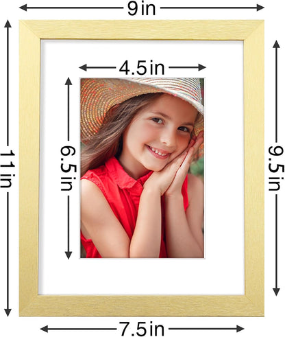 Vittanly 8x10 Picture Frames Set of 9 for Wall or Tabletop Display, Gold