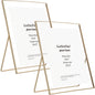 Gold 8x10'' Floating Frame Set of 2,For Photo Sizes( 5x7'',6x8'',7x9''),Beautiful Metal Beaded Edge Frames Adjustable Tabletop/Shelf Photo Frame,Classy Gift Choice for Wedding