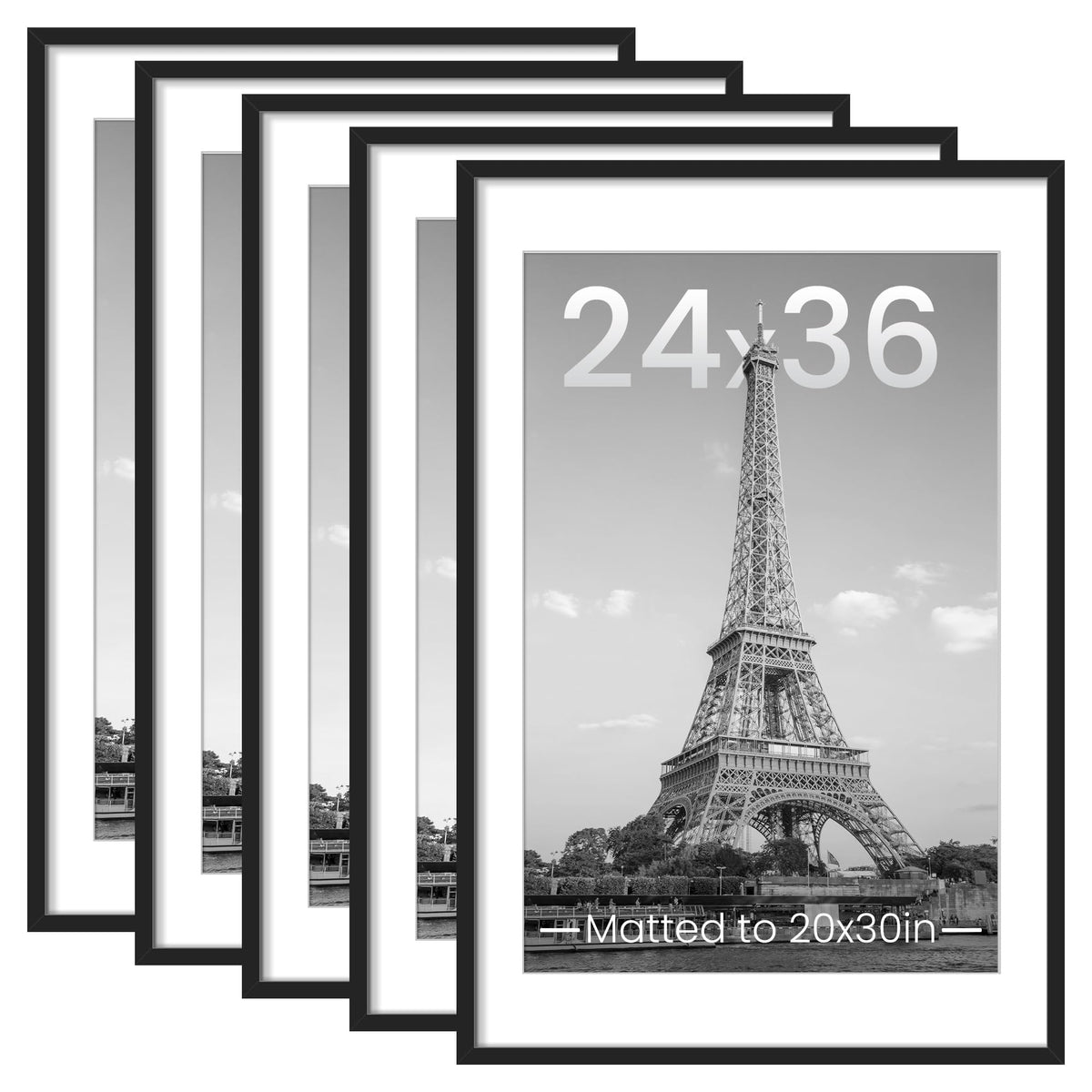 upsimples 11x14 Picture Frame, Gallery Wall Frames Set of 5, Gold