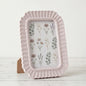 AceOrbit 4x6 Inch Light Blue Petal Arched Picture Frame Cute Scalloped