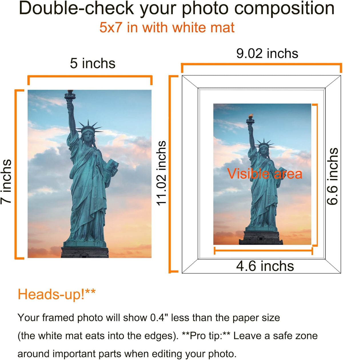 SESEAT 8x10 Picture Frame Brown Set of 6, Display Pictures 5x7 With mat or 8x10 Without Mat