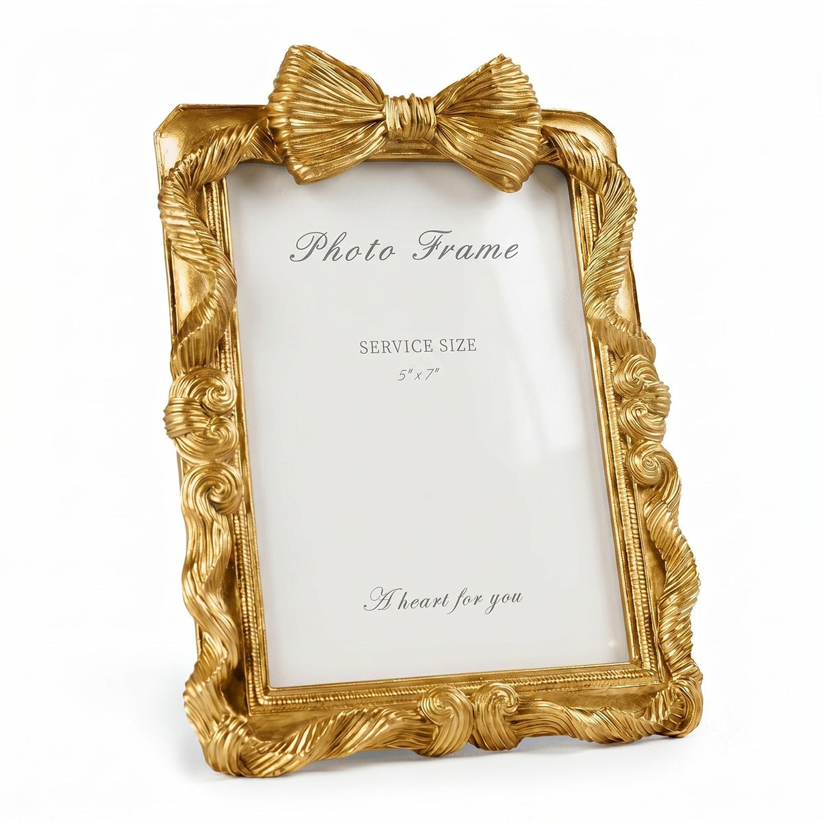 Cuspin 4x6 Vintage Picture Frame Gold Ornate Resin Arched Photo Frame